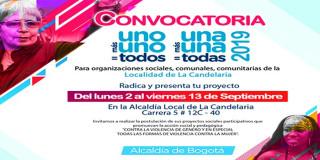 Te invitamos a participar de nuestra convocatoria uno+uno=Todos una+una=Todas