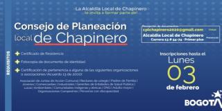Elección de integrantes del Consejo de Planeación Local de Chapinero