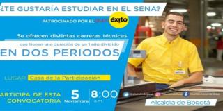 ¿Te gustaría estudiar en el Sena, patrocinado por el grupo Éxito?