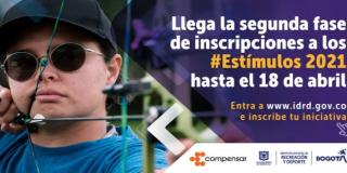 El IDRD y Compensar convocan a la segunda fase de inscripciones para participar en el programa Estímulos 2021