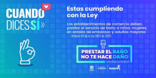 Los establecimientos públicos tienen la obligación de prestar el baño 