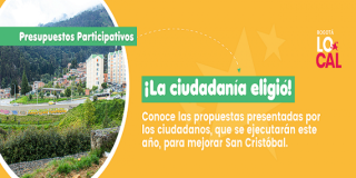 Mas de 120 propuestas ciudadanos serán desarrolladas este año por la localidad de San Cristóbal