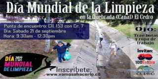 Jornada Mundial de la Limpieza en el Canal (Quebrada) El Cedro