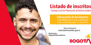 Resultado proceso de inscripciones Consejo Local de Planeación de Barrios Unidos