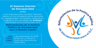 Reformulación de la Política Pública Distrital de Discapacidad
