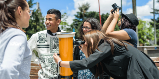 Observación por telescopio en el Planetario de Bogotá