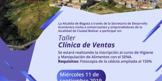 Taller Clinica de Ventas - Localidad de Ciudad Bolívar 