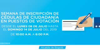 Semana de inscripción de Cédulas de Ciudadanía en Puestos de Votación 