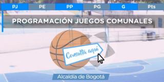 Programación Juegos Comunales 13 y 14 de julio.