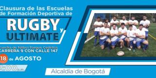 Participa en la clausura de los procesos de formación de Rugby y Ultimate