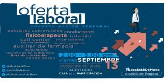 Oferta Laboral para Ciudadanos de Bosa