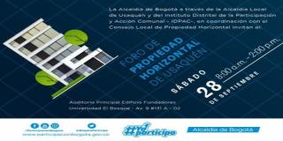 Usaquén, será sede del Foro de actualización en normatividad de Propiedad Horizontal