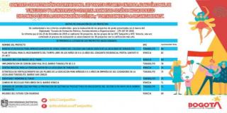 Alcaldía Local de Tunjuelito selecciona los 10 proyectos ganadores del CPS 187 de 2018