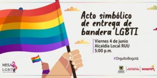 En acto simbólico, Alcalde (e) de Rafael Uribe Uribe recibe la bandera LGBTI 