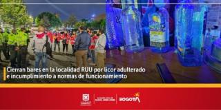 Cierran bares en RUU por licor adulterado e incumplimiento a normas de funcionamiento. 
