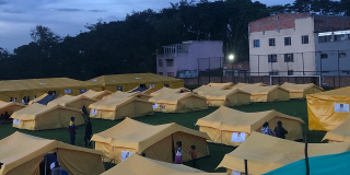 Campamento Humanitario en Bogotá para ciudadanos venezolanos - Foto: Secretaría Social
