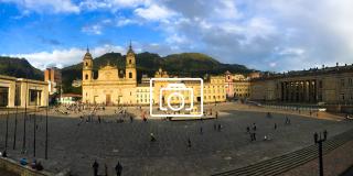 Atardecer en Bogotá desde la Plaza de Bolívar 