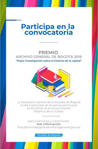Participa en el Premio Archivo General de Bogotá 2019 