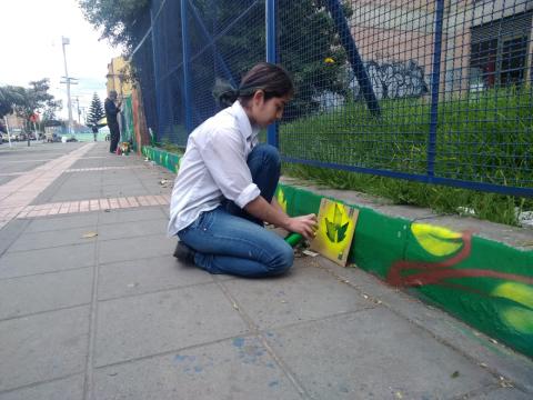 Murales llenos de colores engalanan colegio Gabriel Mejía Betancur - FOTO: Prensa IDPAC