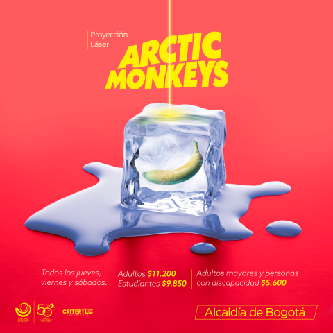 Afiche de la proyección de Artic Monkeys.