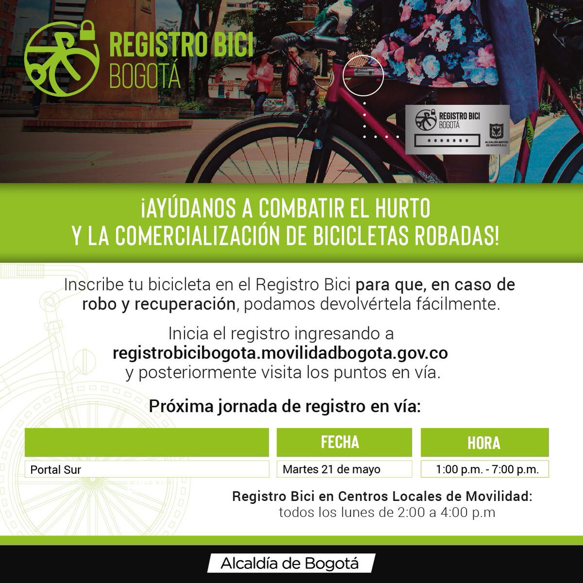 Registra tu Bici