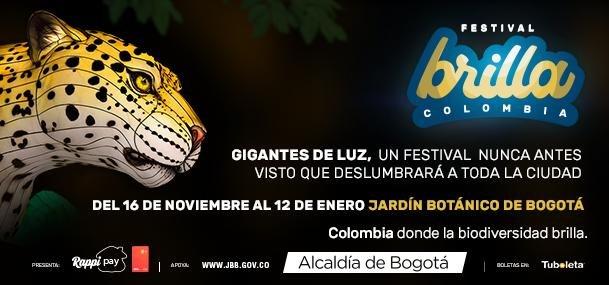 Poster del Festival Brilla Colombia en el Jardín Botánico 