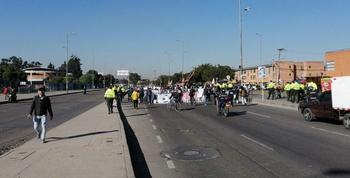 Movilizaciones en Bogotá el día 4 de diciembre 