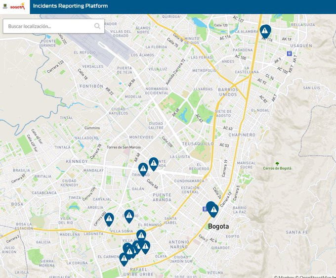 Semaforización apagada en Bogotá