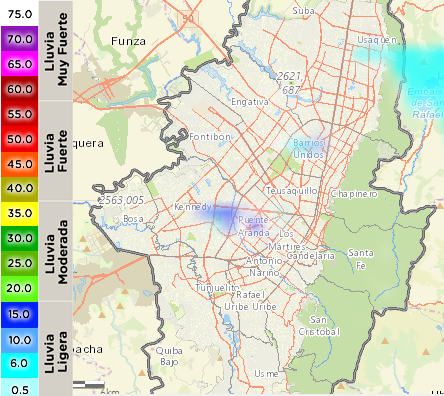 Lluvias en Bogotá