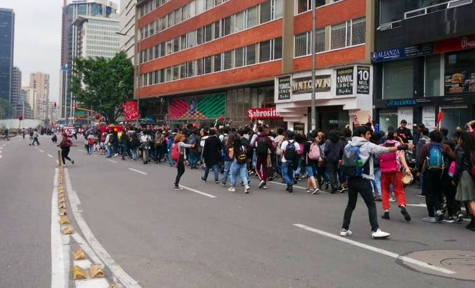 marchas en Bogotá el viernes 18 de octubre