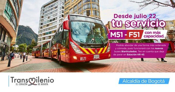 Nuevos buses de Transmilenio en más rutas