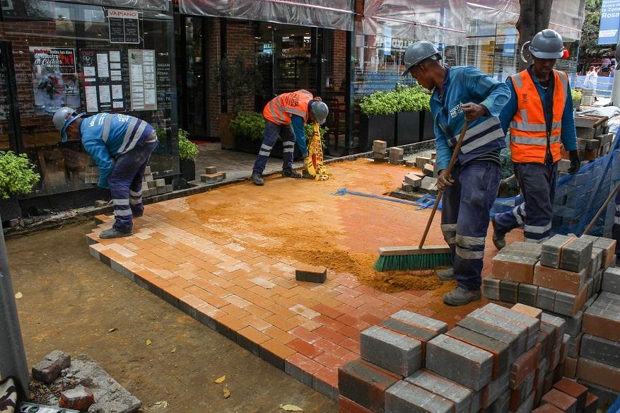 Respaldo a obras en la Zona Rosa de Bogotá - Foto: Comunicaciones IDU