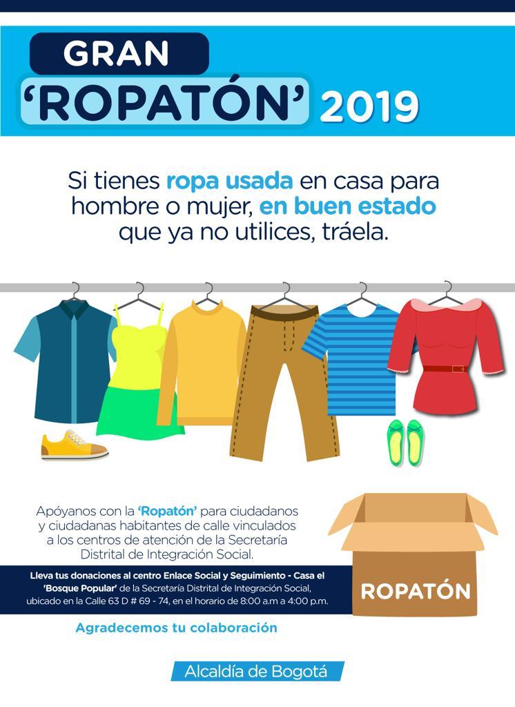 Donación de ropa en Bogotá 