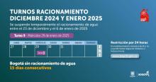 Racionamiento de agua en Bogotá, Chía, Sopó miércoles 29 enero 2025 