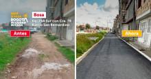 Foto del antes y después de trabajos en Bosa