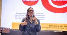 Foto de María del Pilar López Uribe, secretaria de Desarrollo Económico, durante la jornada de Rendición de Cuentas 2025.