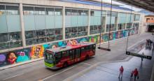Foto de un bus de TransMilenio en Bogotá.