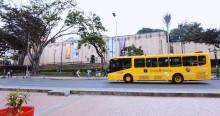 Foto de un bus de TransMilenio en Bogotá.