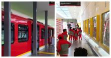 Fotos del Vagón Escuela Metro en Bogotá.