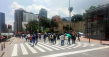 Foto de manifestaciones en Bogotá