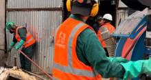 Foto que muestra trabajadores del Acueducto de Bogotá