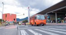 Foto de un bus de TransMilenio