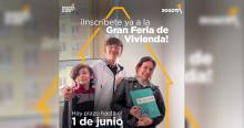 Imagen gráfica que invita a realizar la inscripción en la feria de vivienda 2026