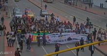 Foto de manifestaciones en Bogotá 