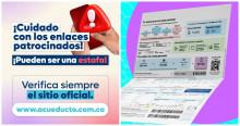 Imagen gráfica que muestra una factura del Acueducto de Bogotá