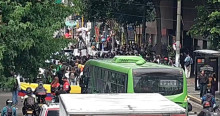 Foto de manifestaciones en Bogotá 