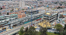 Imagen panorámica de una de las obras del metro
