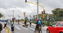 Foto de una vía de Bogotá 