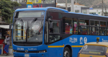 Foto de un bus de TransMilenio