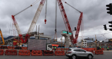 Foto de un frente de obra del Metro. 